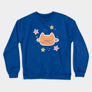 The Faraway But Ridiculously Cute Planet Of Caturn Crewneck Sweatshirt